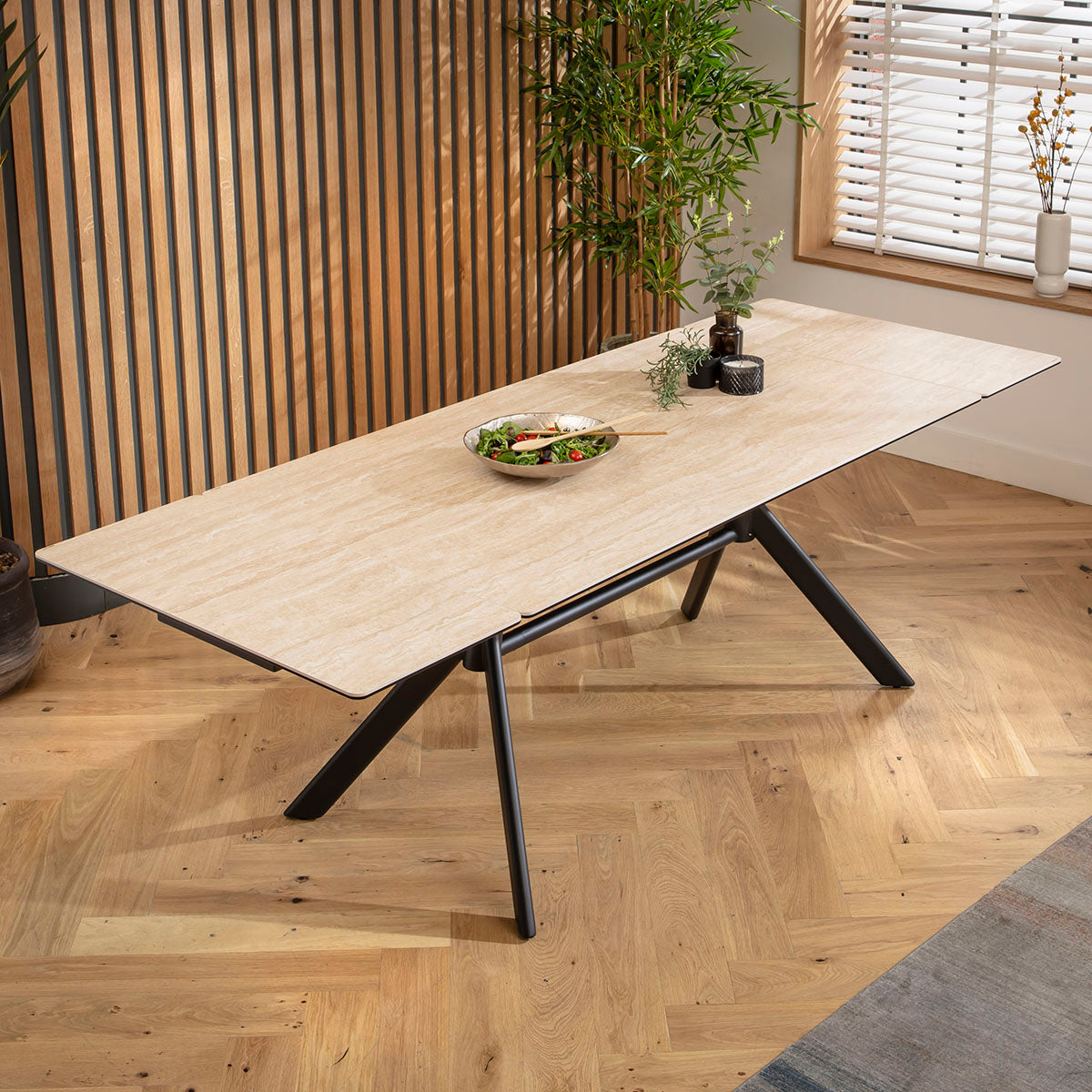 Carter 6 - 10 Seat Ceramic Extending Dining Table 160-240cm Beige dining table Such Comfort