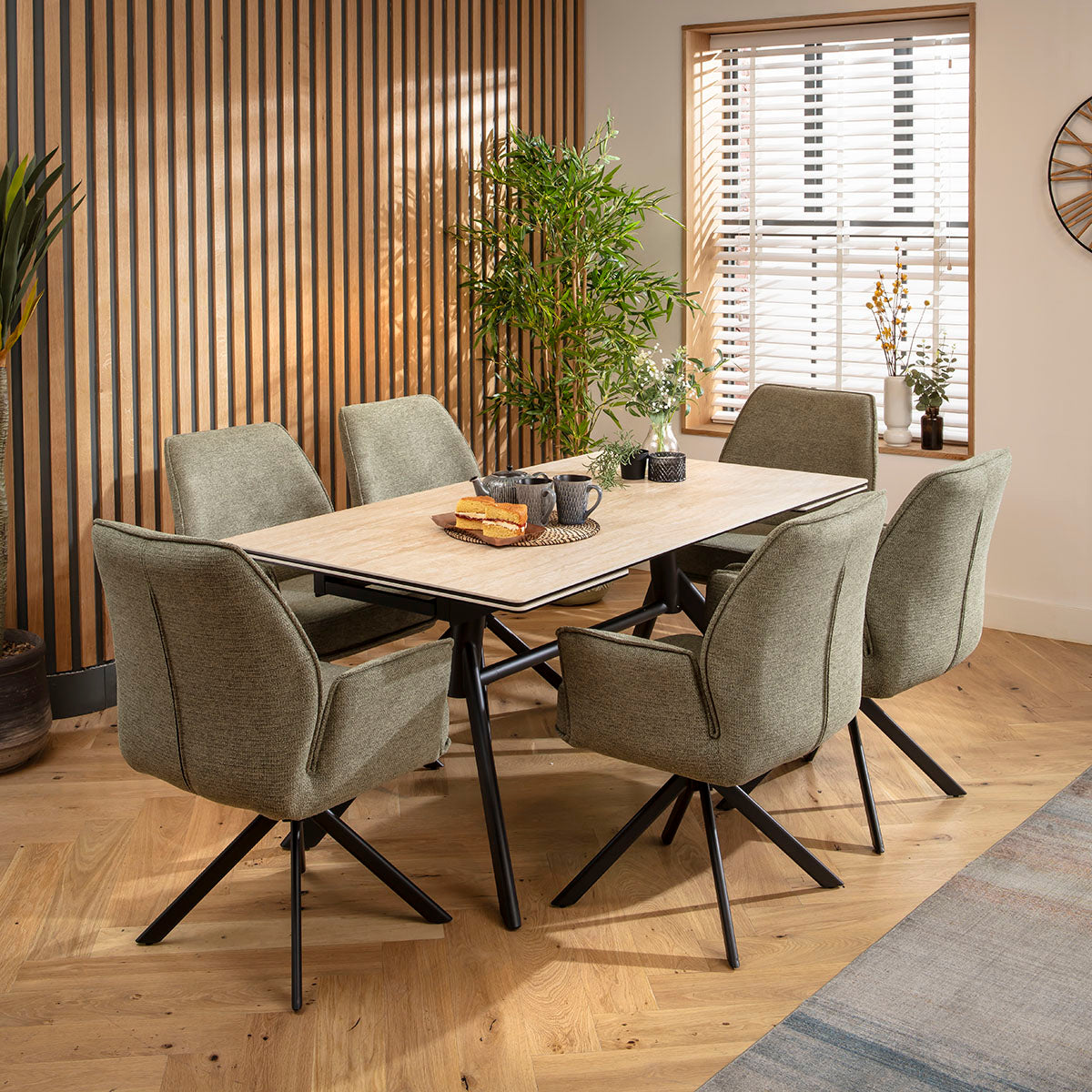 Carter 6 - 10 Seat Ceramic Extending Dining Table 160-240cm Beige dining table Such Comfort