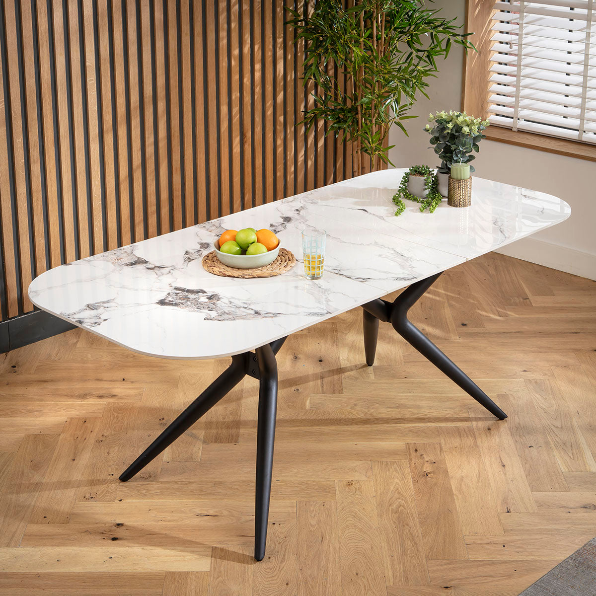 Conor 6 - 8 Seat Ceramic Extending Dining Table 160-200cm White Gold dining table Such Comfort