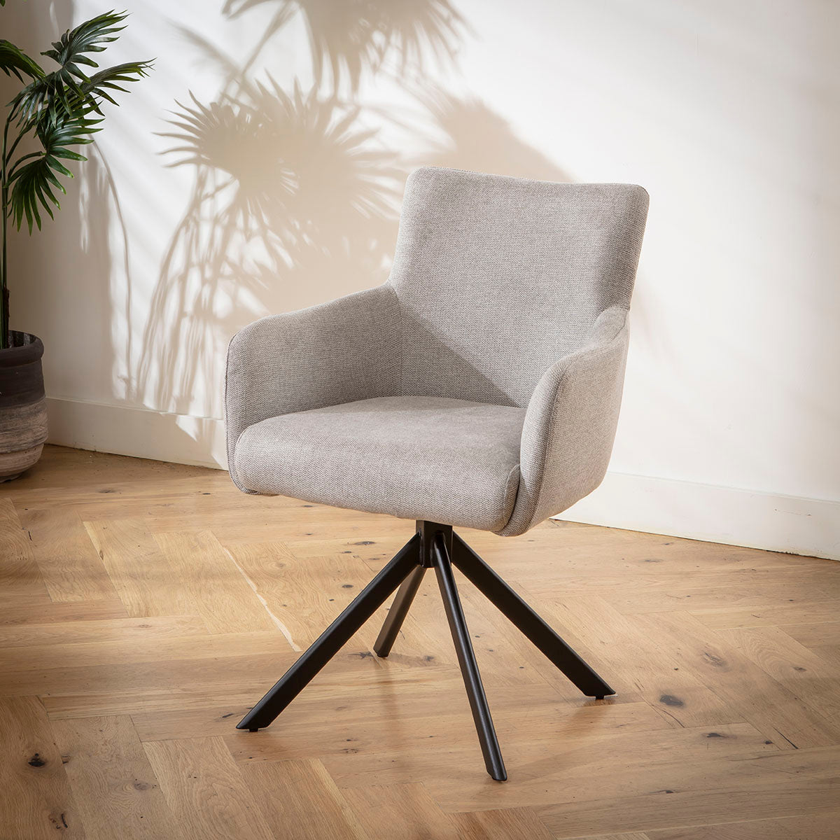 Luna Swivel Carver Dining Chairs Grey dining chair Such Comfort
