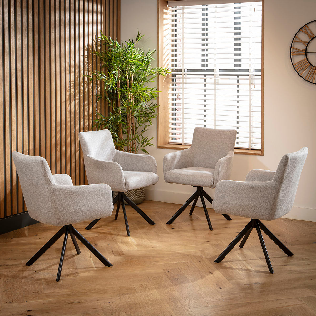 Luna Swivel Carver Dining Chairs Grey dining chair Such Comfort