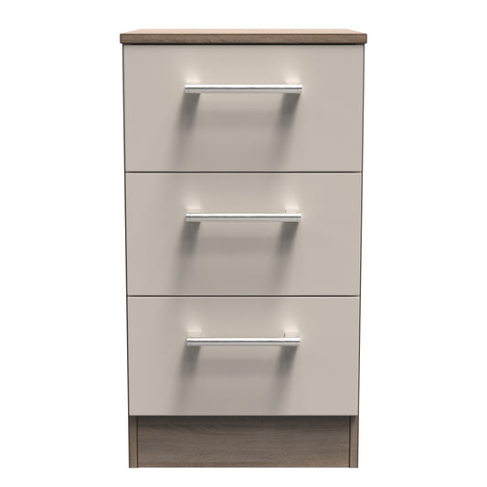 Sorrento 3 Drawer Bedside Cabinet Sheffield Discount Furniture