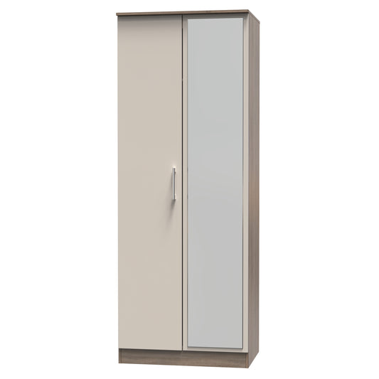 Sorrento 2 Door Wardrobe With Mirror Right Door Sheffield Discount Furniture