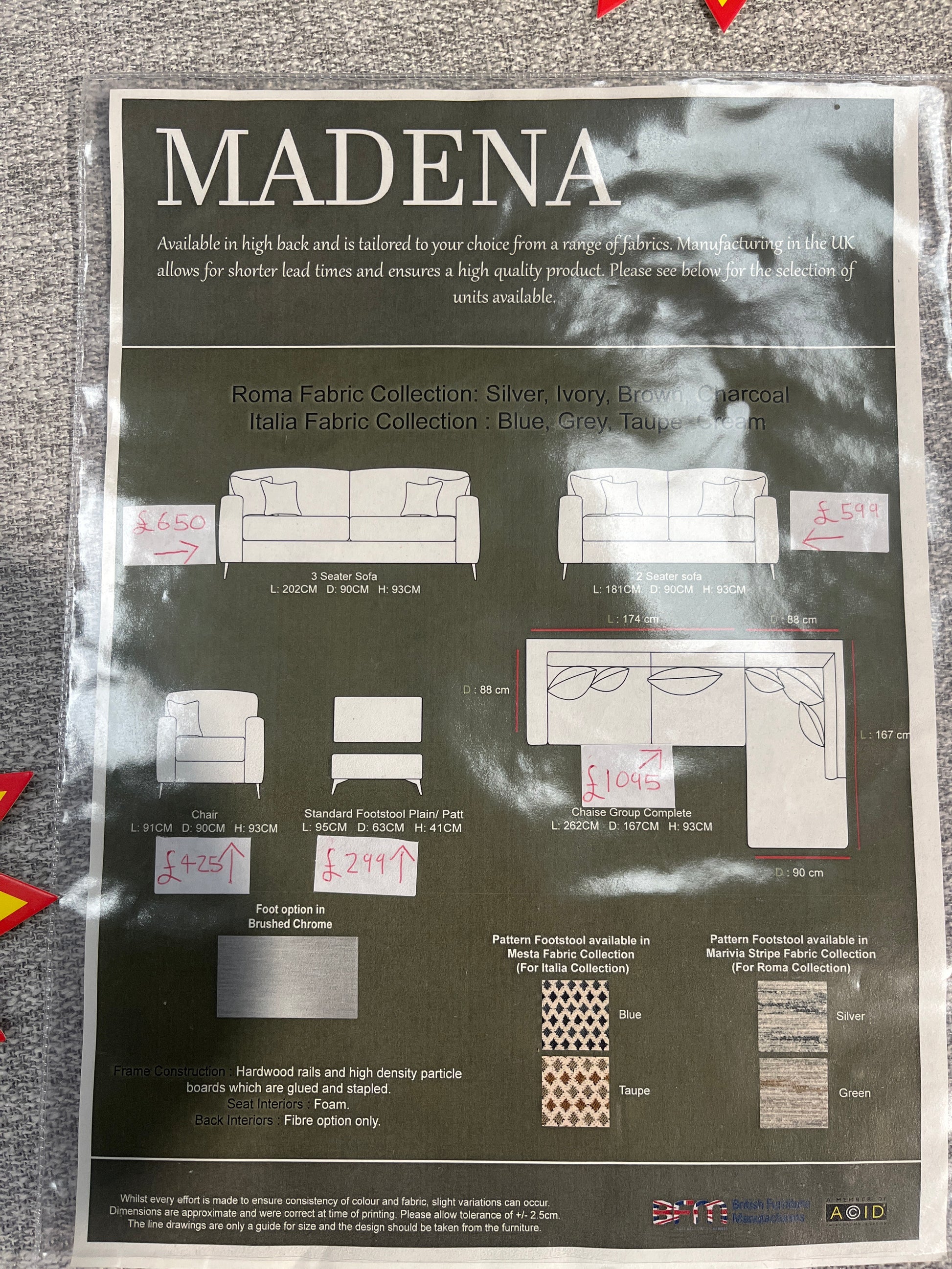 Madena Corner Or Sofa Set Fabric Sheffield Discount Furniture