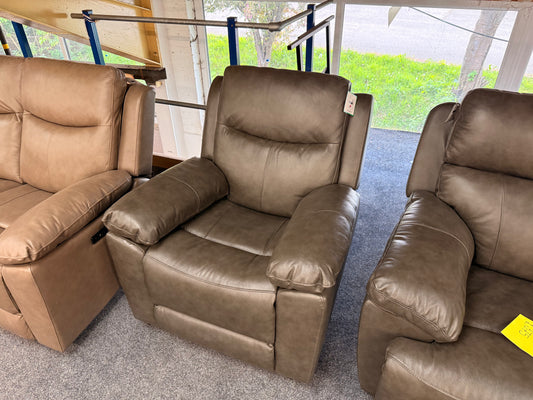 Becks Manual Recliner Rocking Chair (Charcoal/Caramel/Ivory)