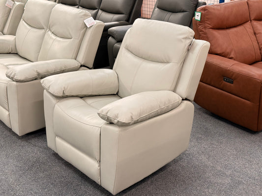 Becks Manual Recliner Rocking Chair (Ivory/Caramel/Charcoal)