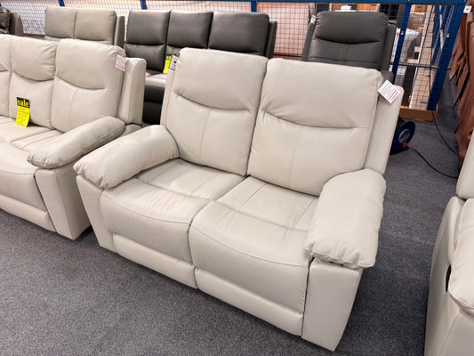 Becks 2-Seater Sofa Power Recliner (Ivory/Caramel)