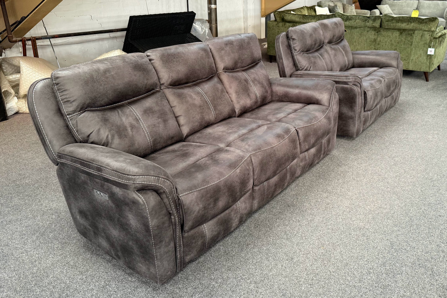 Claremont 3+2 Power Reclining Sofa Set