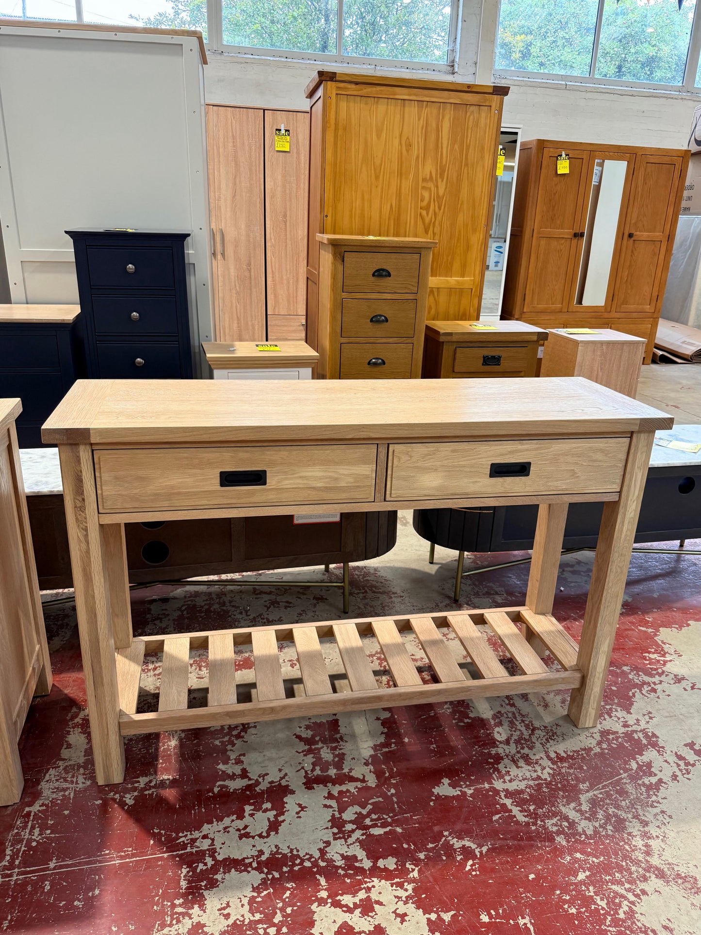 Albany Oak Console Table
