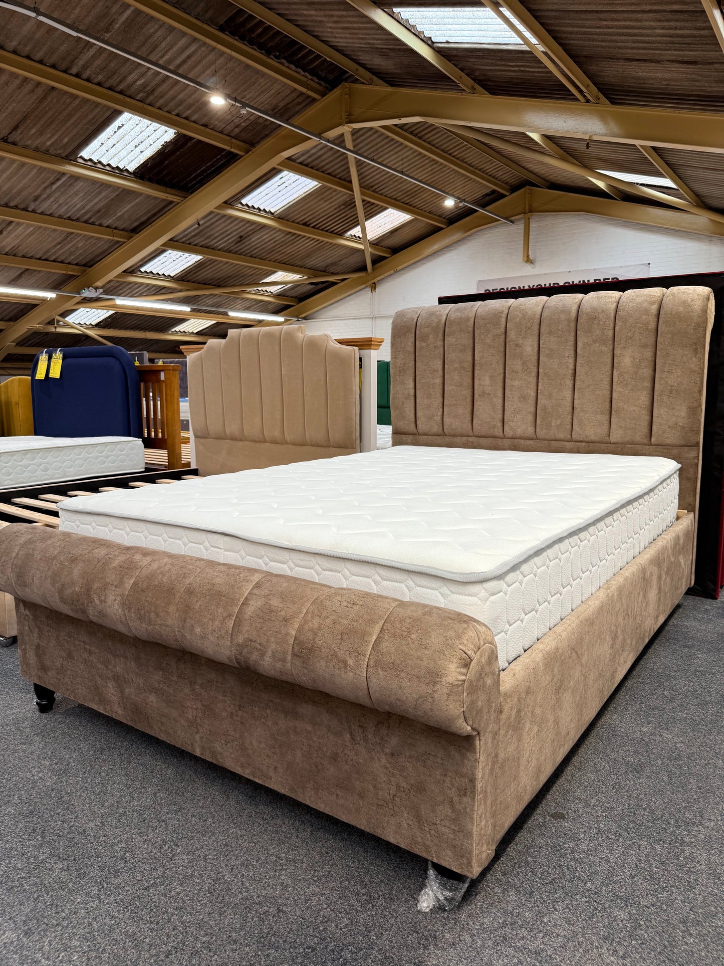 Art Deco Bed Frame - 112 Fabrics