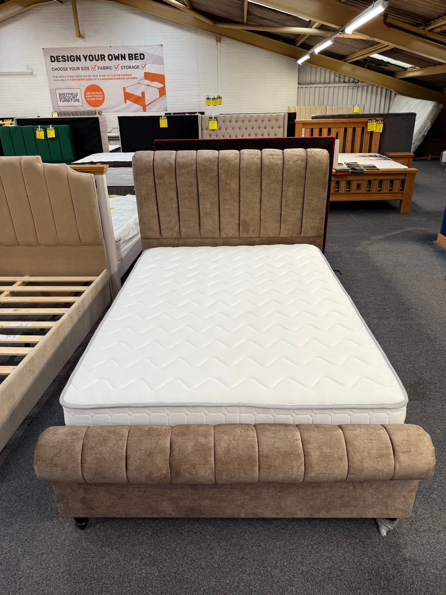Art Deco Bed Frame - 112 Fabrics