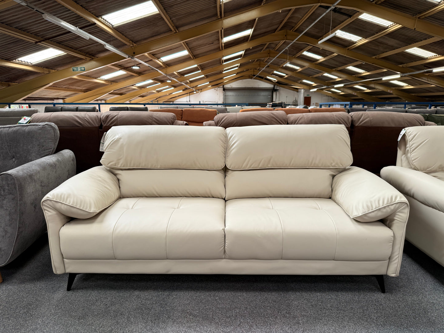 Cream Leather Air Sofas (Multiple Options)