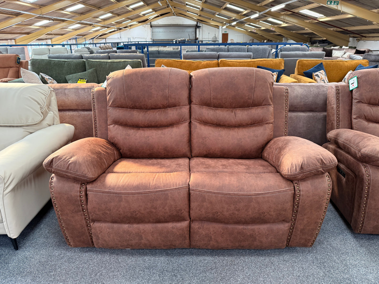 Brown Stud Power Recliner Sofas (Multiple Options)