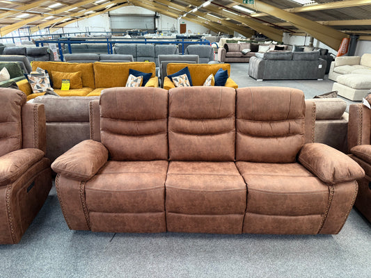 Brown Stud Power Recliner Sofas (Multiple Options)