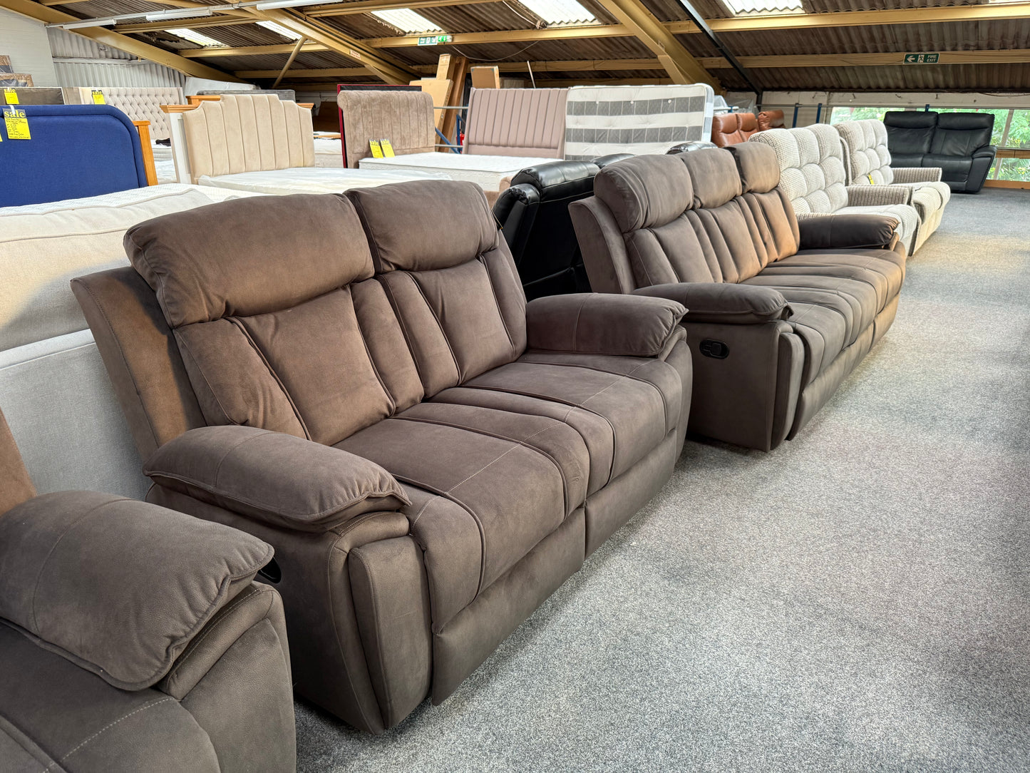 Kensington Chocolate Reclining Sofa Set (3+2-seater)