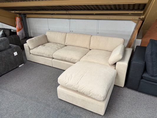 Modular L-Shaped Sofa (Beige)