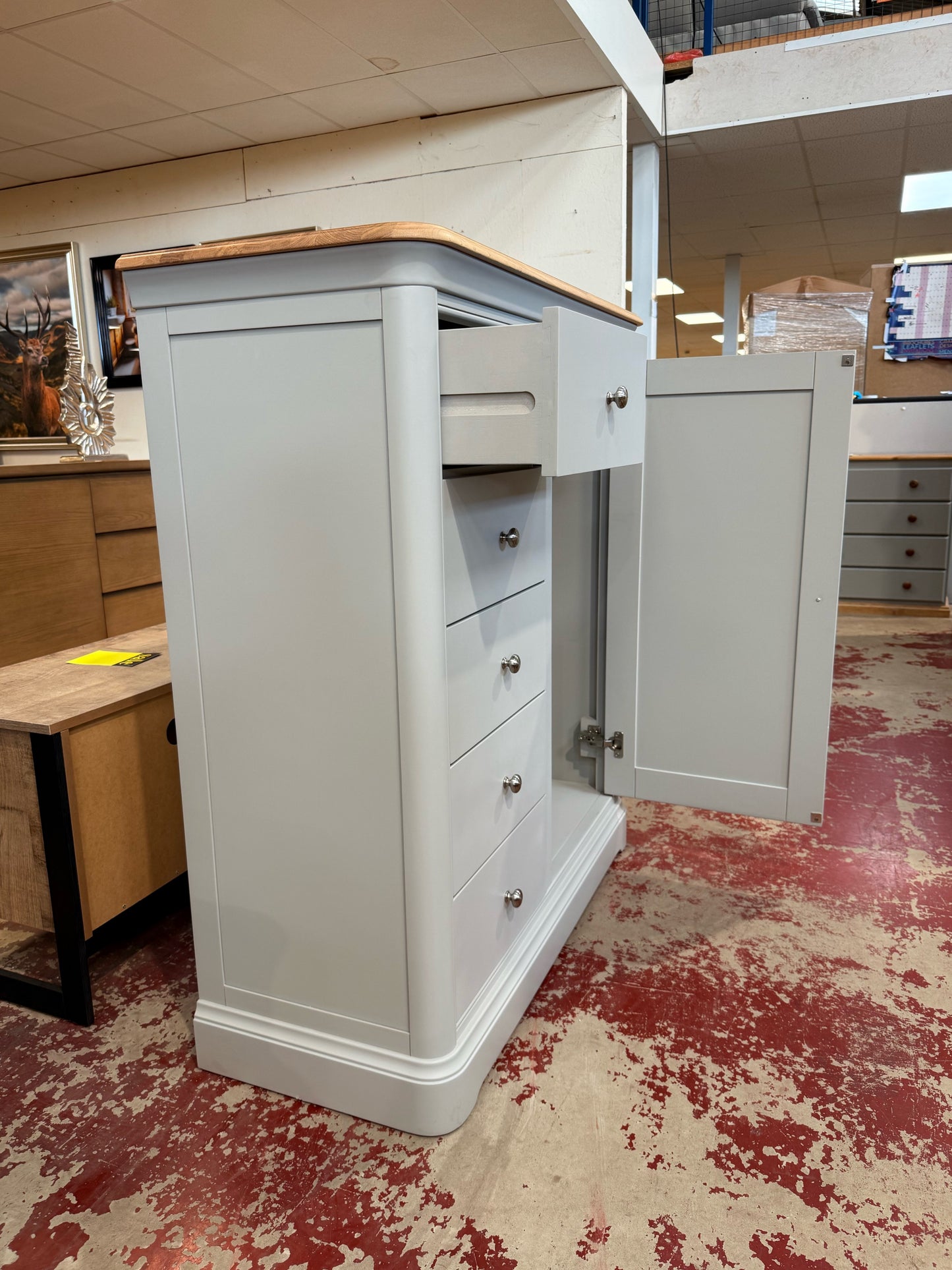 Coniston Gents Chest (5-Drawers+Cupboard)