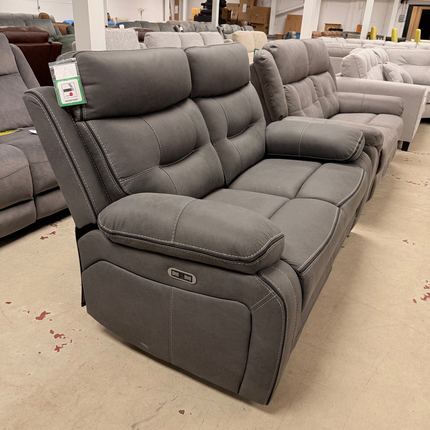 Renzo Grey Power Recliner (multiple sizes)