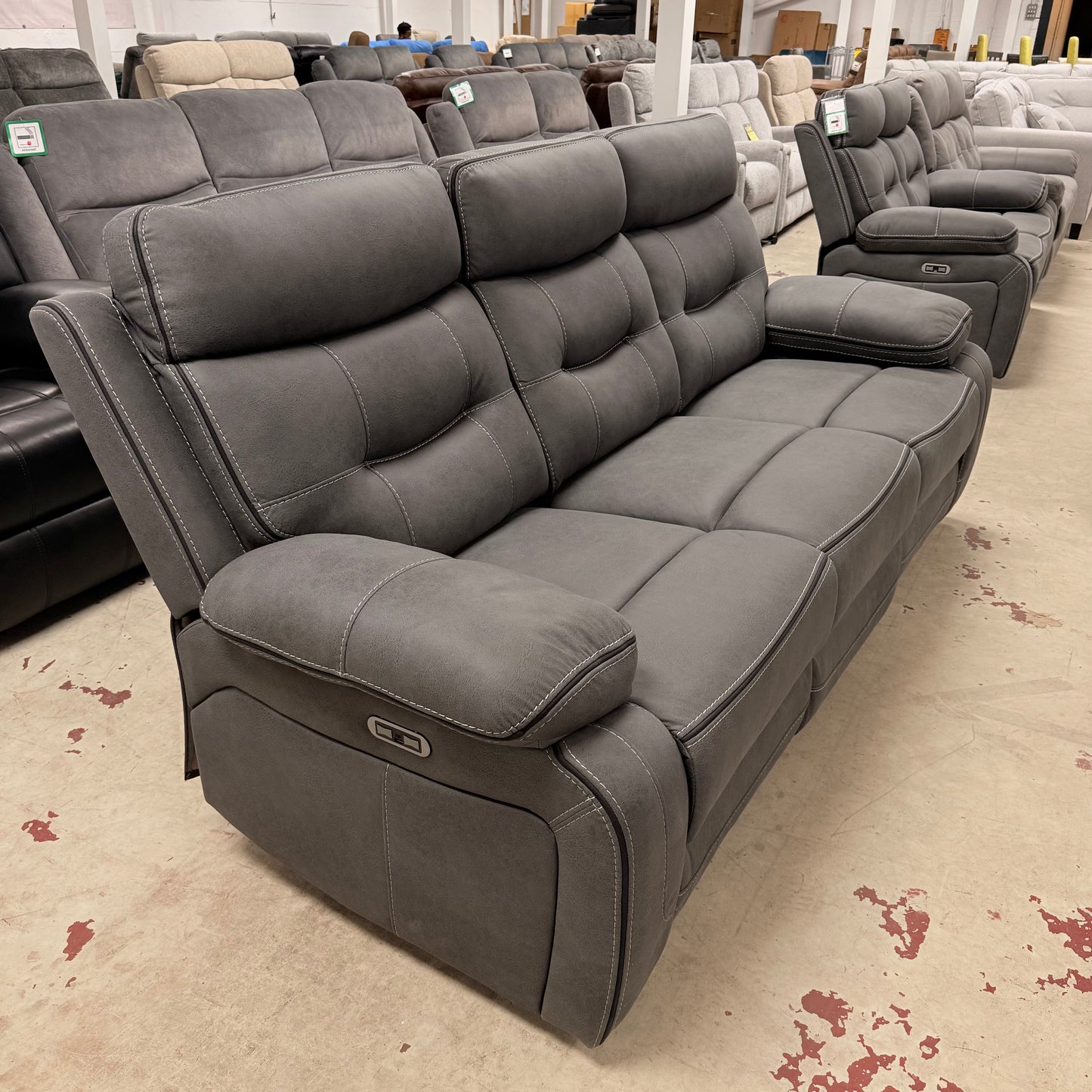 Renzo Grey Power Recliner (multiple sizes)