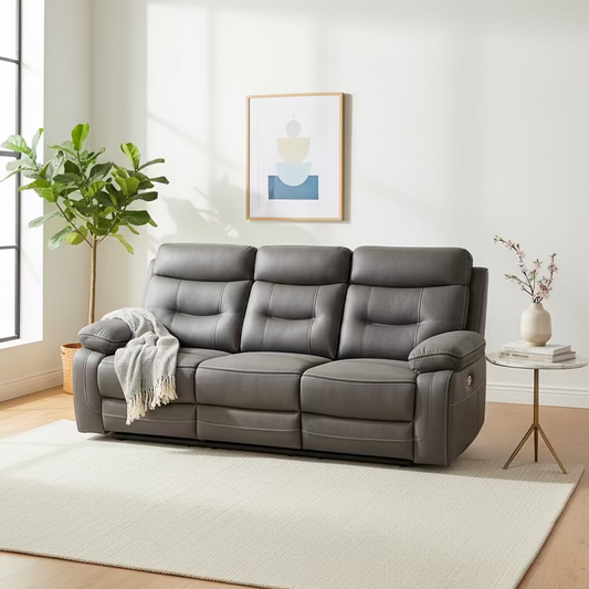 Renzo Grey Power Recliner (multiple sizes) Living Room / Sofas / In Stock Sofas Sheffield Discount Furniture