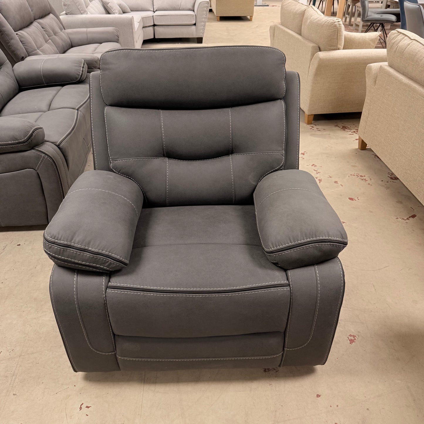 Renzo Grey Power Recliner (multiple sizes)