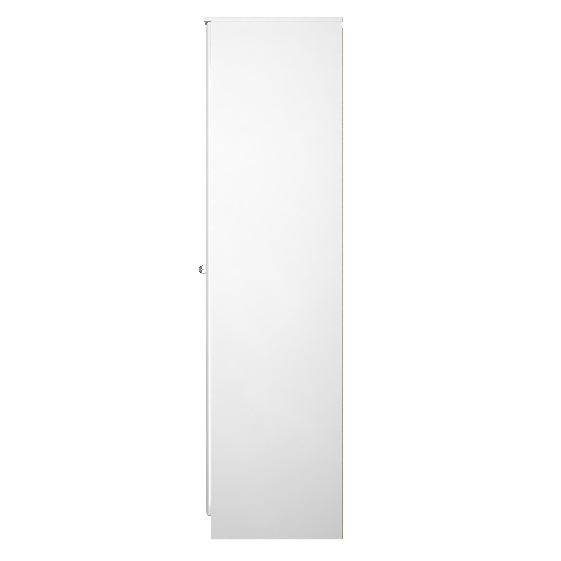 Lisbon White Gloss 2 Door Plain Wardrobe Sheffield Discount Furniture