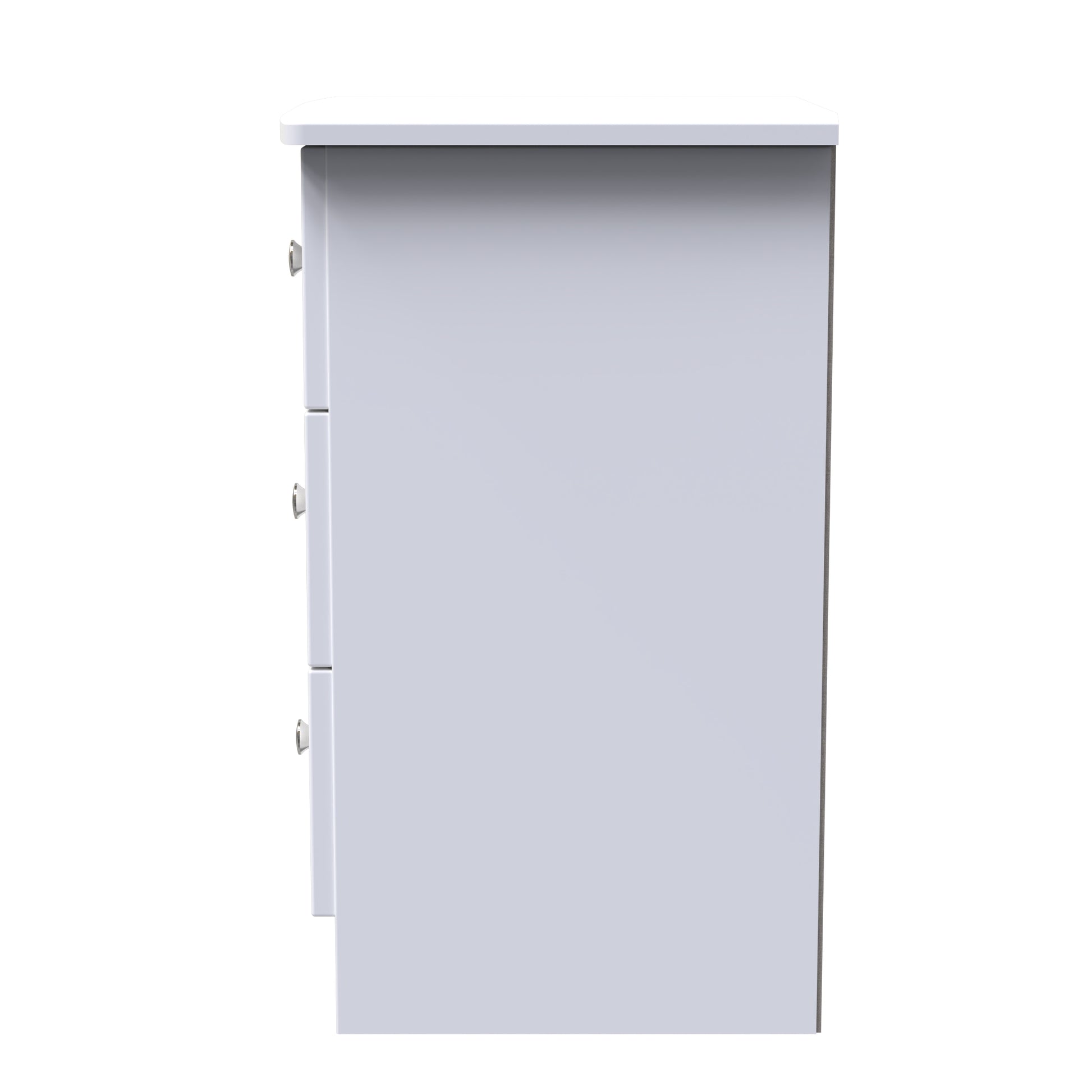 Lisbon White Matt 3 Drawer Bedside Cabinet Sheffield Discount Furniture