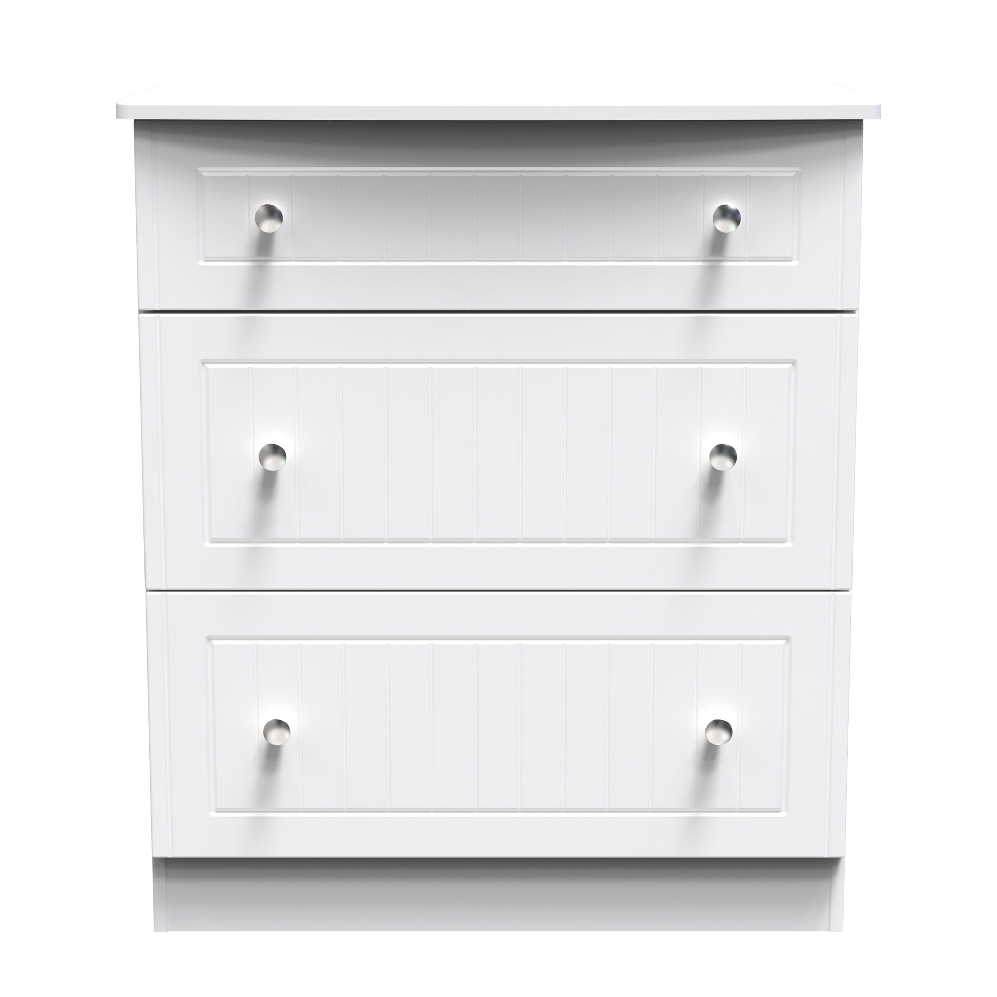 Lisbon White Matt 3 Drawer Deep Chest Sheffield Discount Furniture