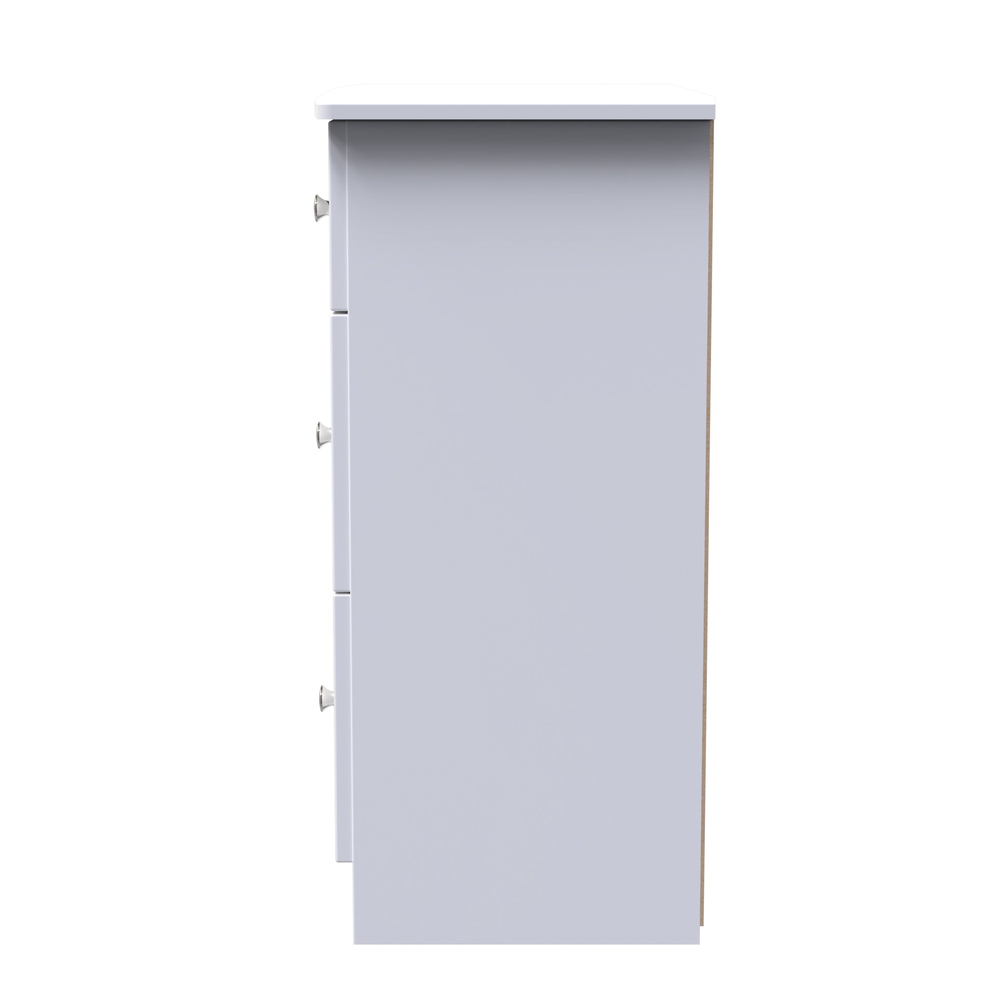 Lisbon White Matt 3 Drawer Deep Chest Sheffield Discount Furniture