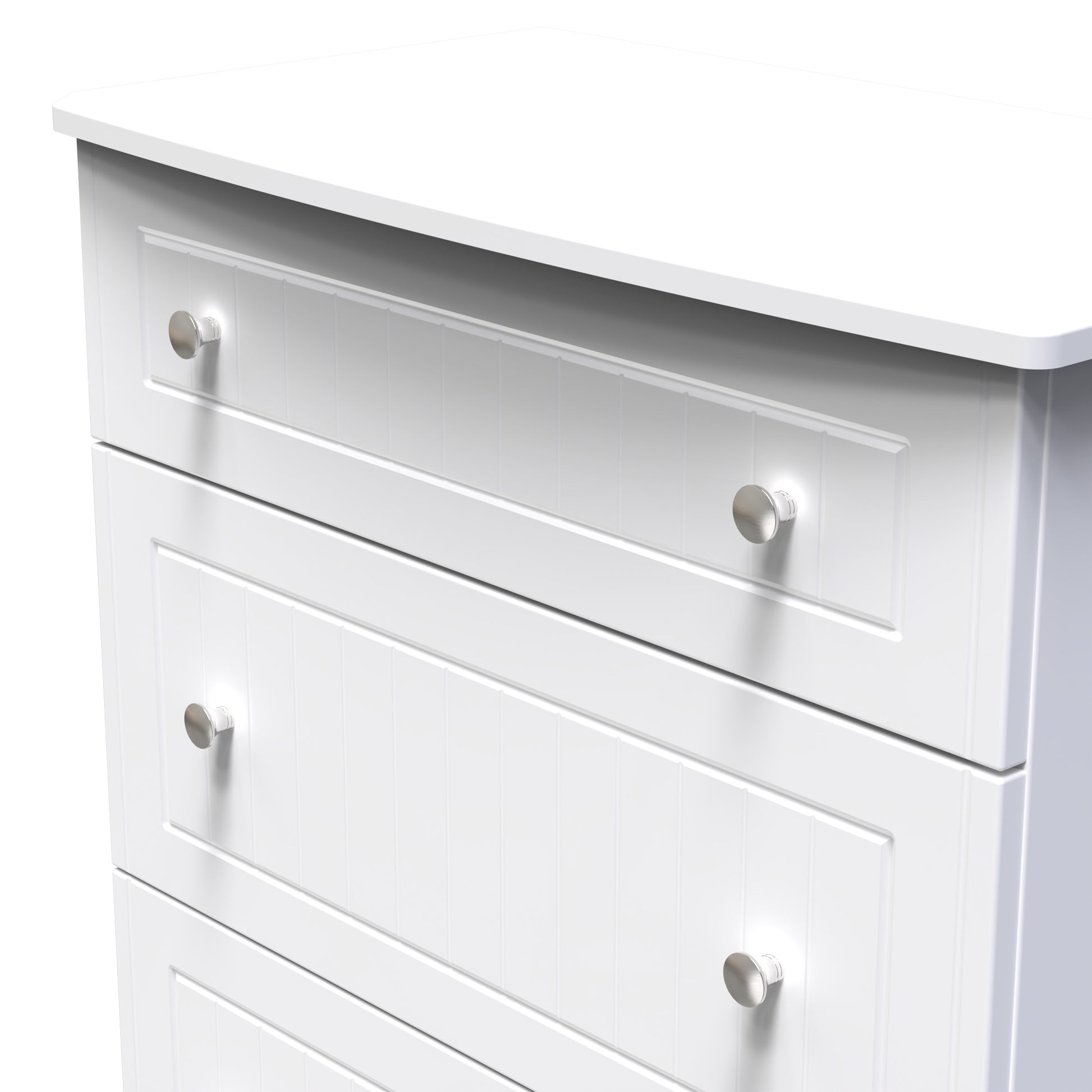 Lisbon White Matt 3 Drawer Deep Chest Sheffield Discount Furniture