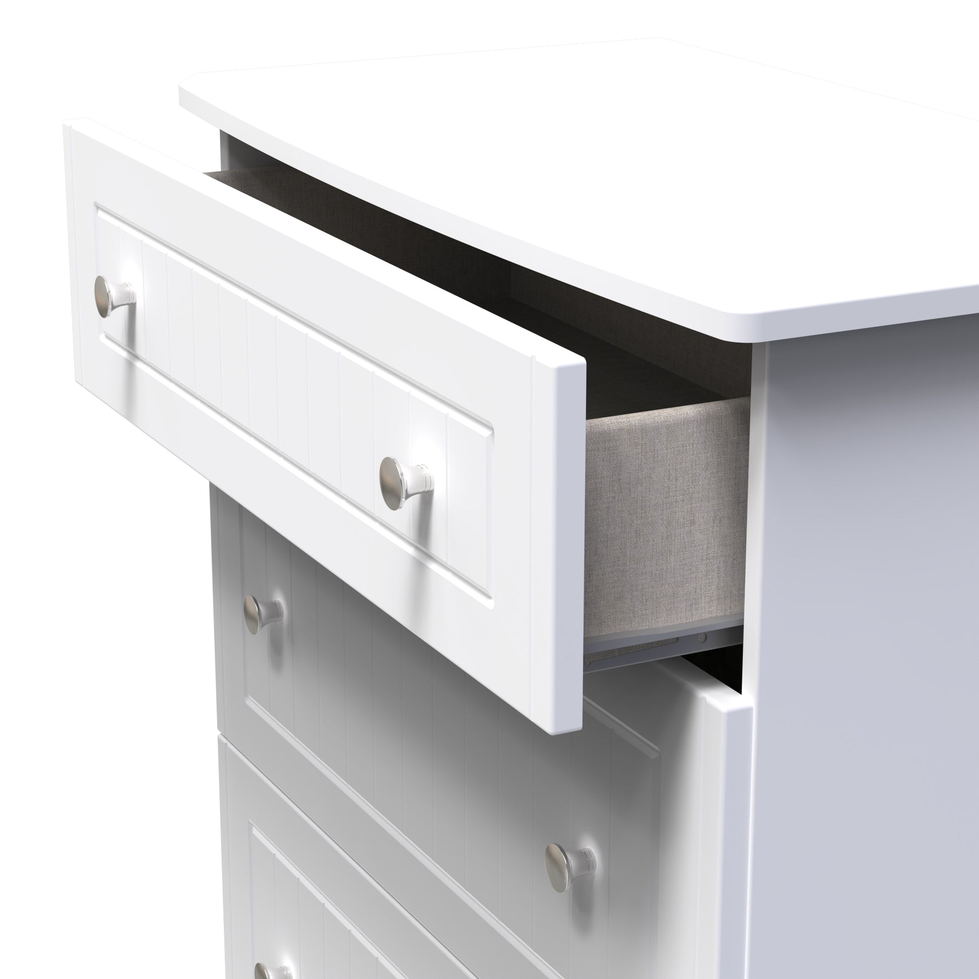 Lisbon White Matt 3 Drawer Deep Chest Sheffield Discount Furniture