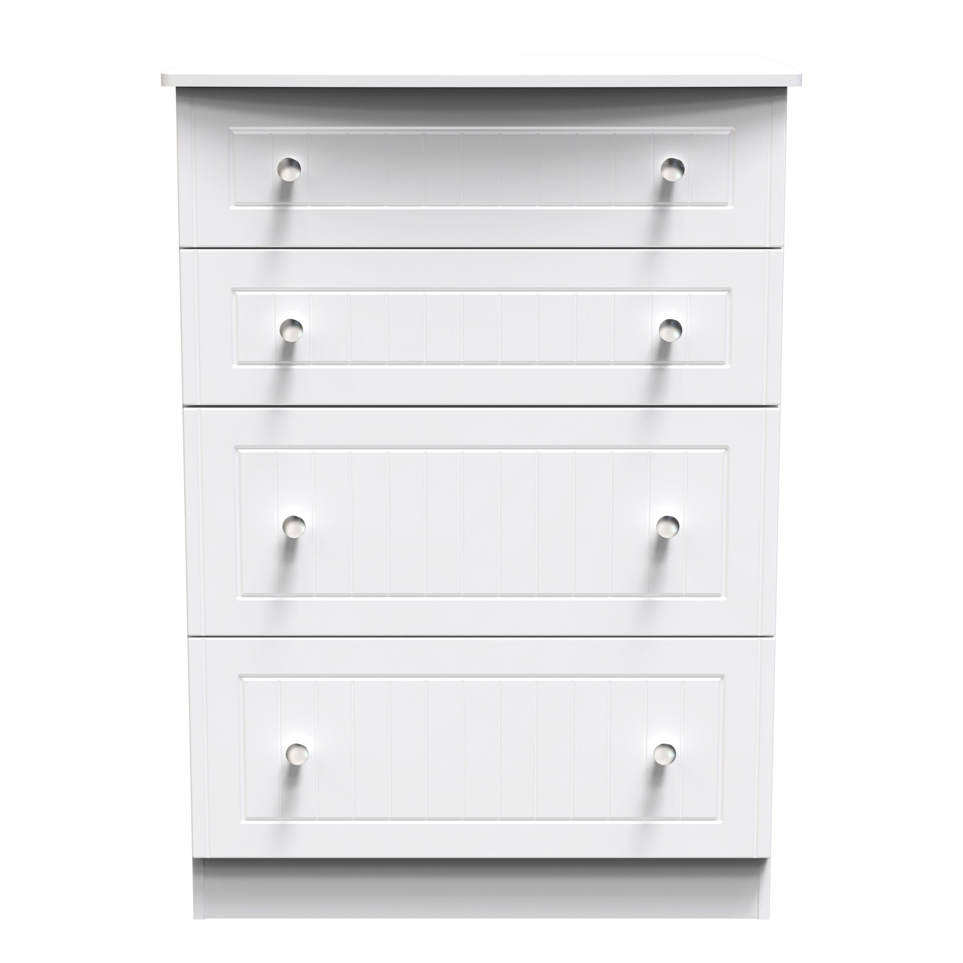 Miami White Matt 4 Drawer Deep Chest Sheffield Discount Furniture