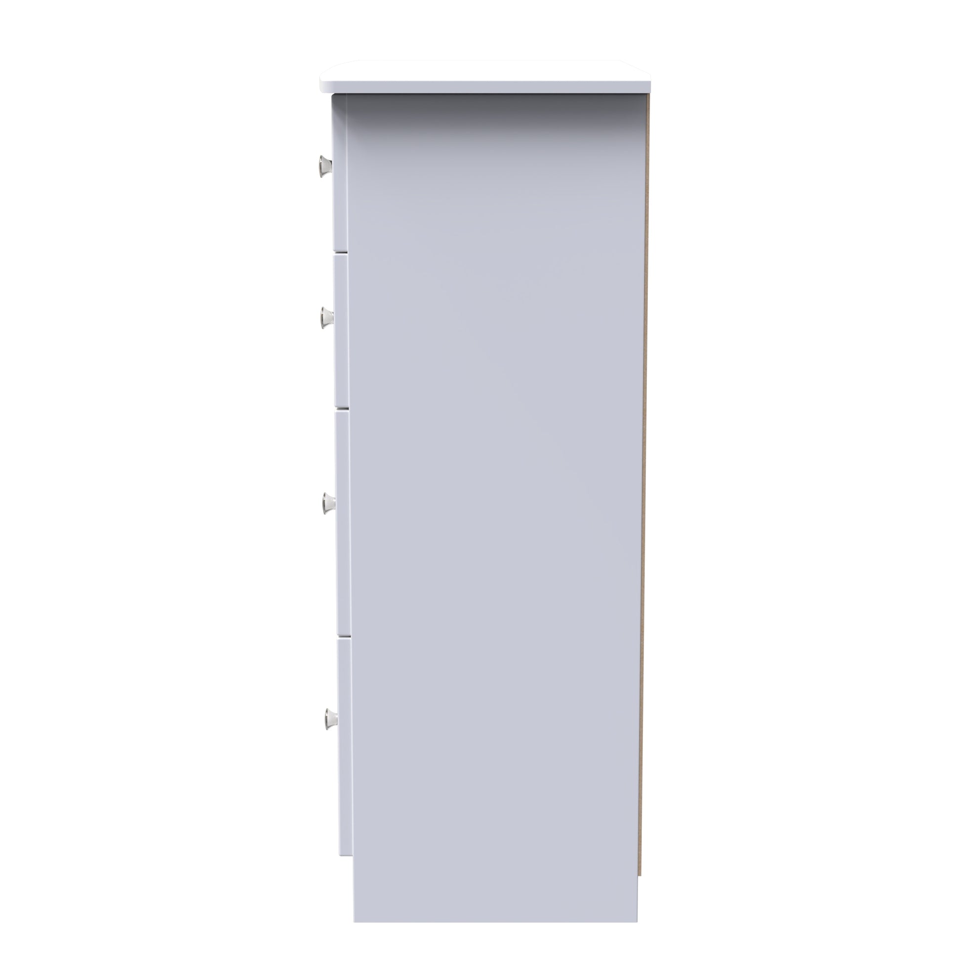 Miami White Matt 4 Drawer Deep Chest Sheffield Discount Furniture