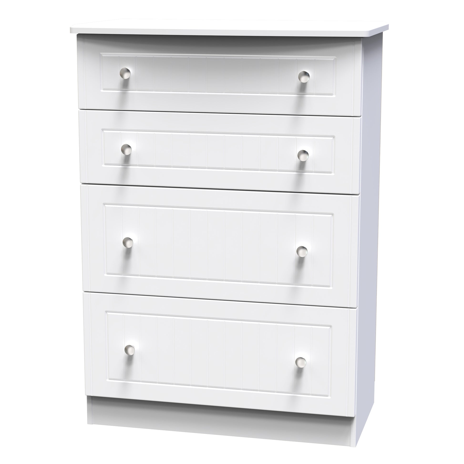 Miami White Matt 4 Drawer Deep Chest Sheffield Discount Furniture