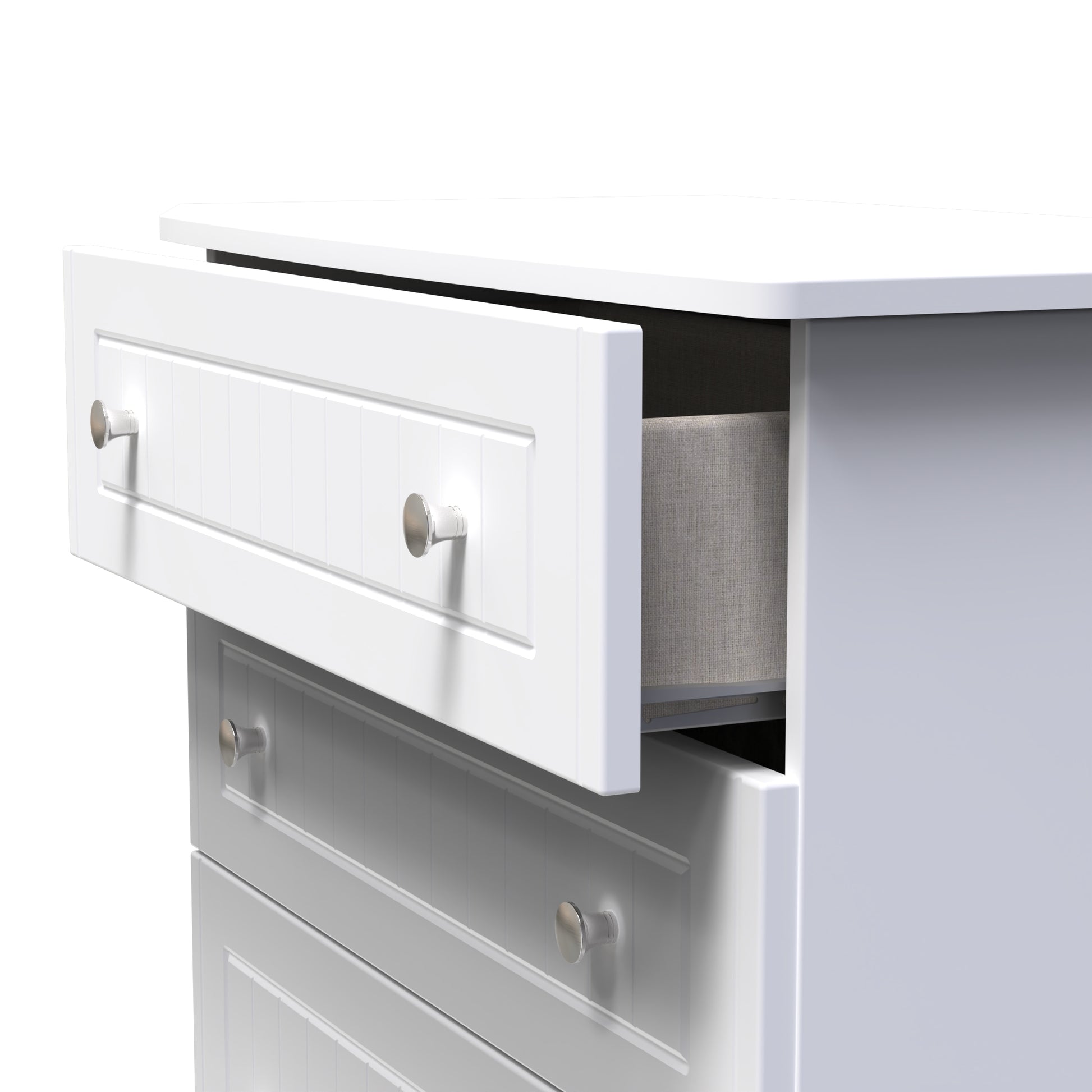 Miami White Matt 4 Drawer Deep Chest Sheffield Discount Furniture