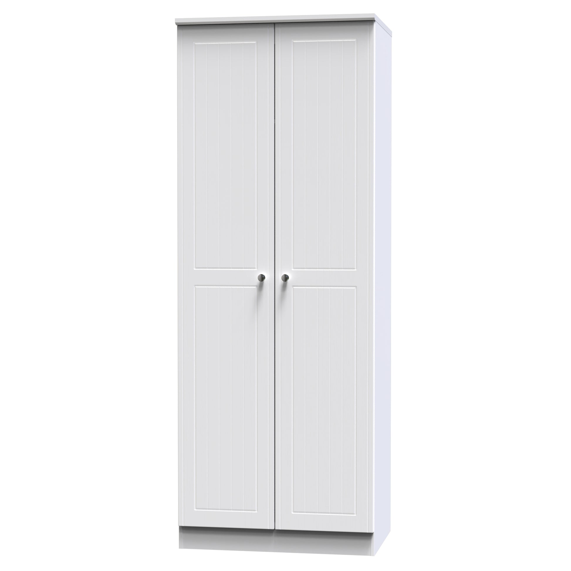 Lisbon White Matt 2 Door Plain Wardrobe Sheffield Discount Furniture