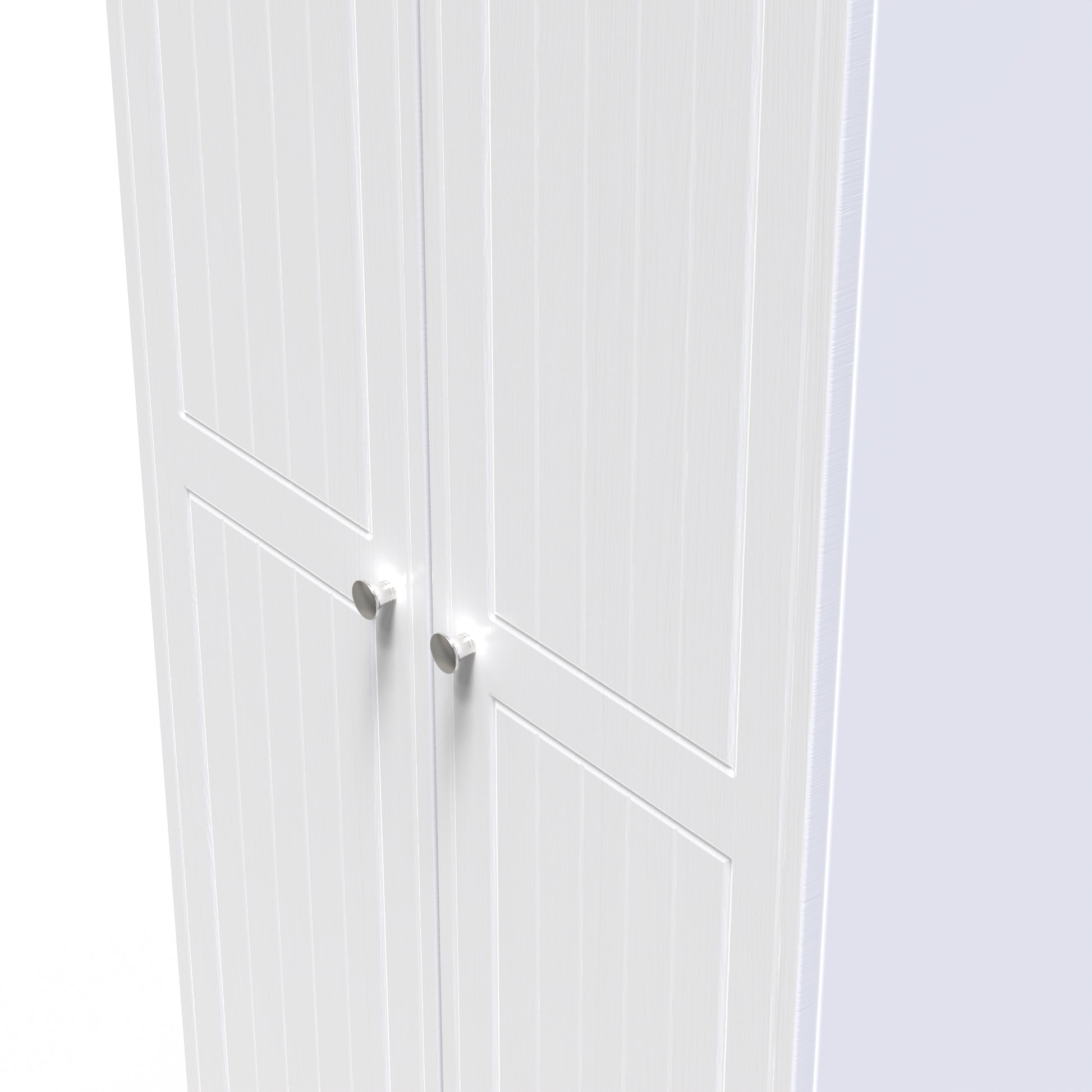 Lisbon White Matt 2 Door Plain Wardrobe Sheffield Discount Furniture