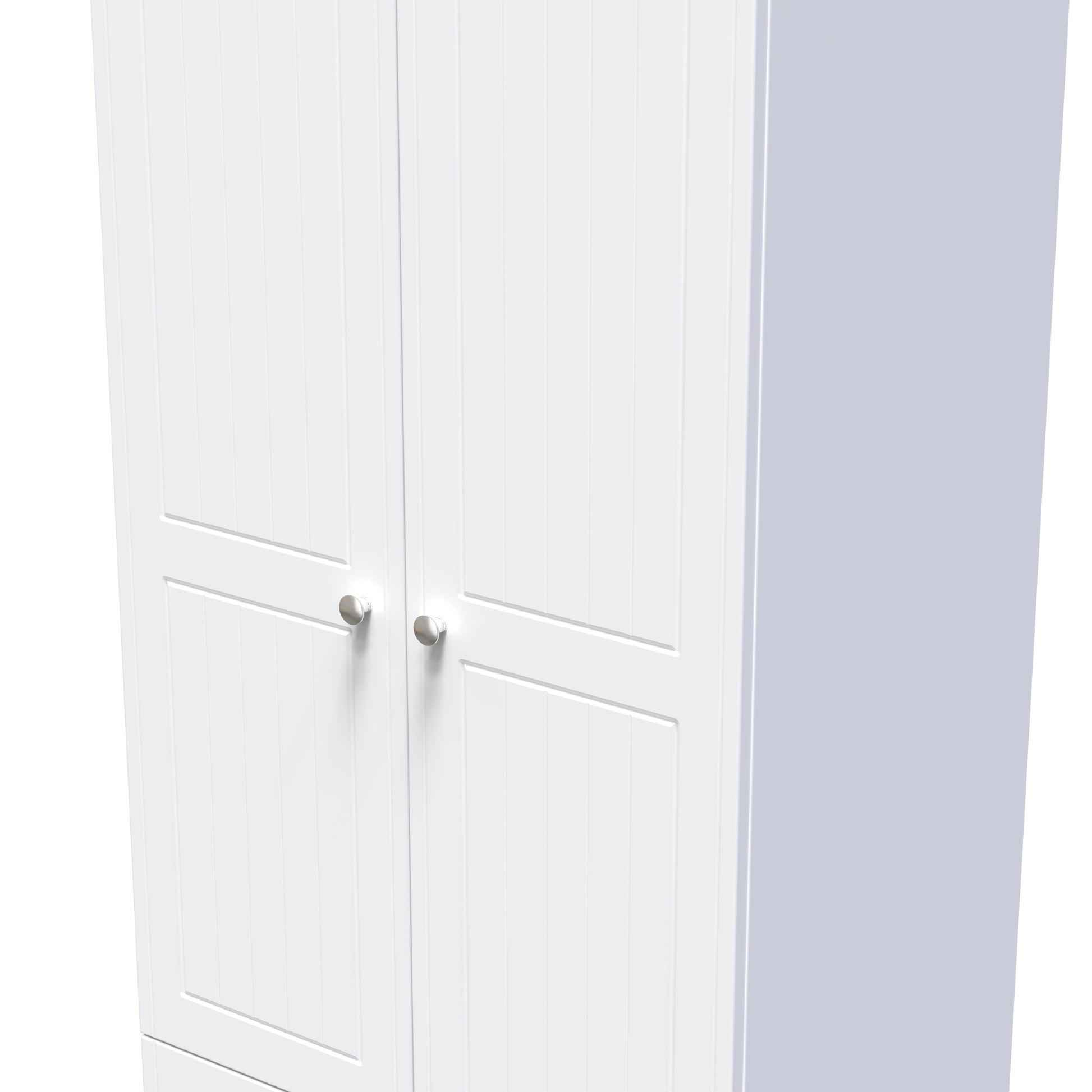 Miami White Matt 2 Door 2 Drawer Wardrobe Sheffield Discount Furniture