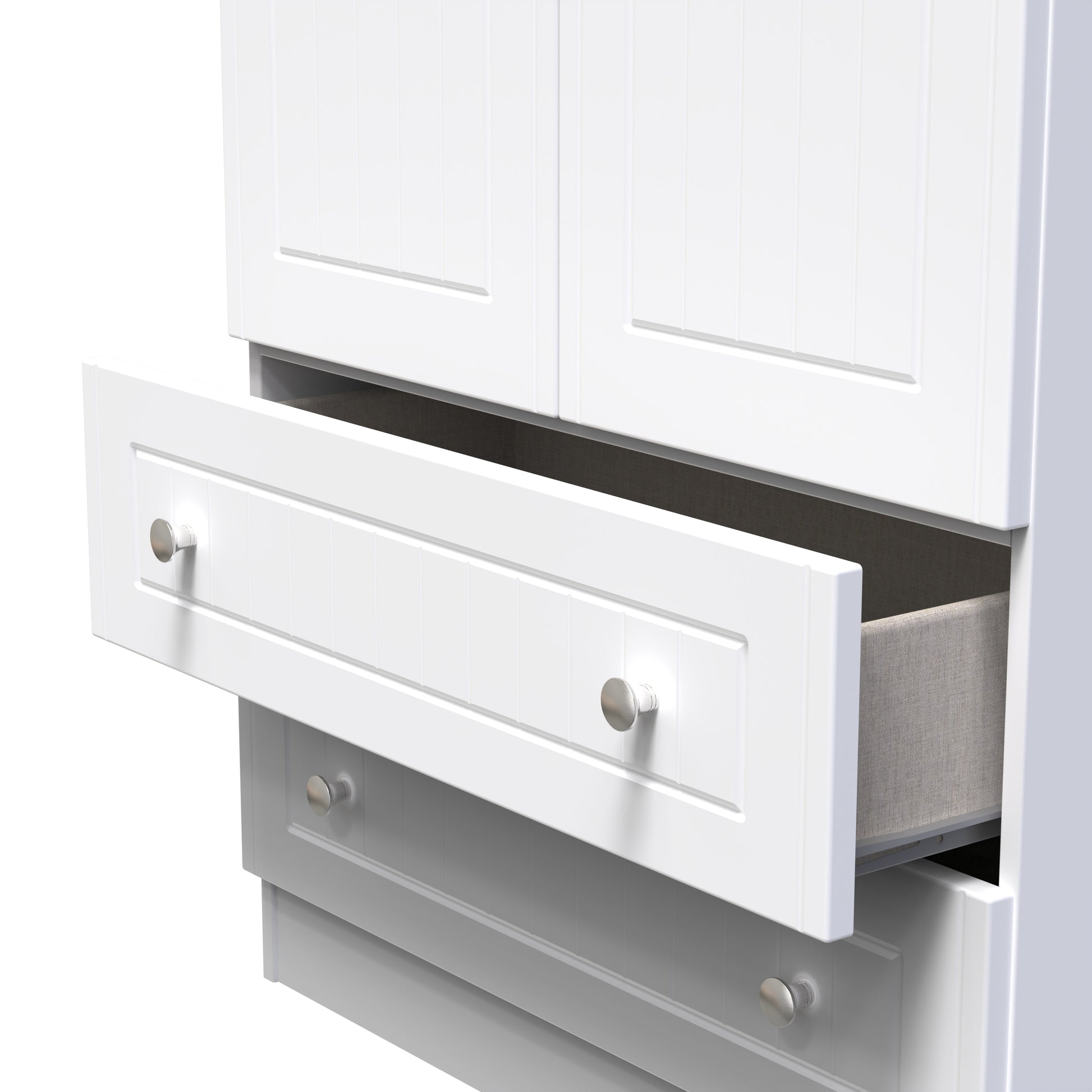 Miami White Matt 2 Door 2 Drawer Wardrobe Sheffield Discount Furniture