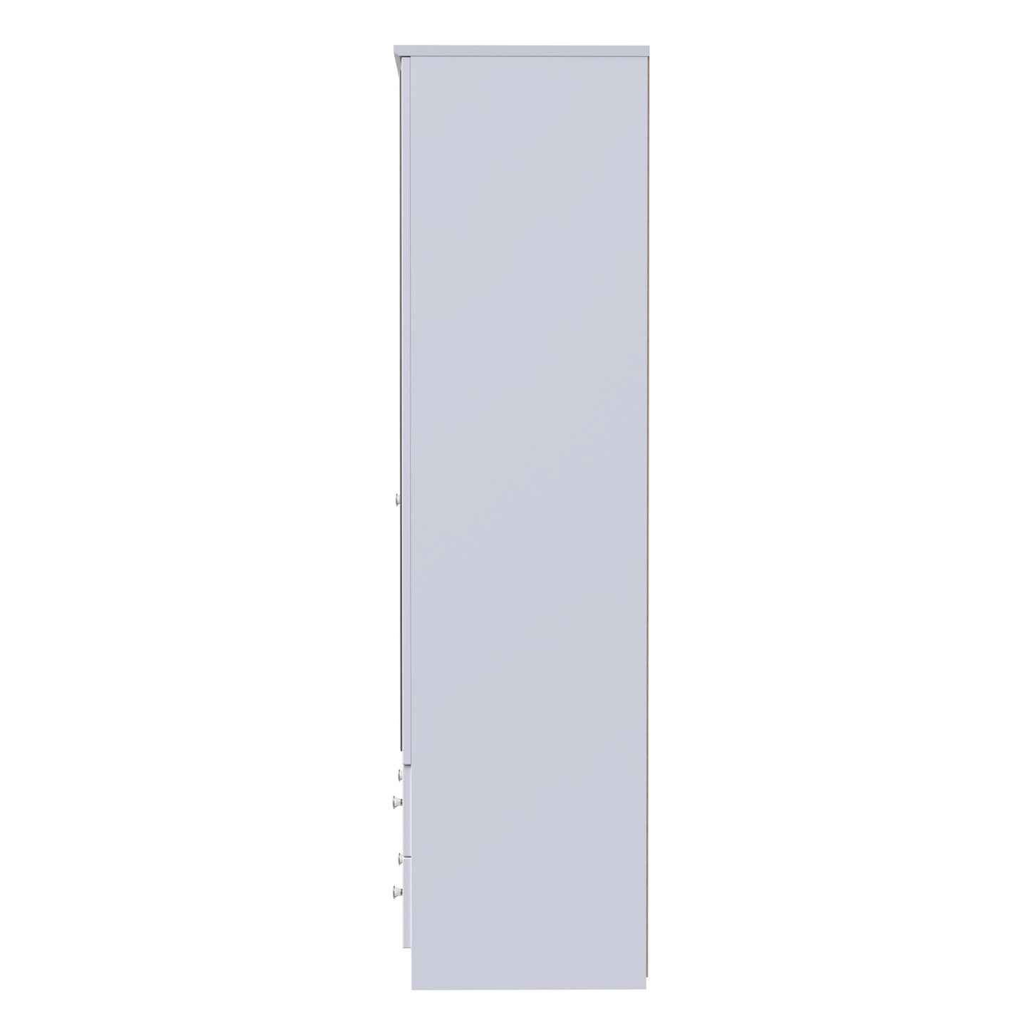 Lisbon White Matt 2 Door 2 Drawer Wardrobe With Mirror Left Door Sheffield Discount Furniture