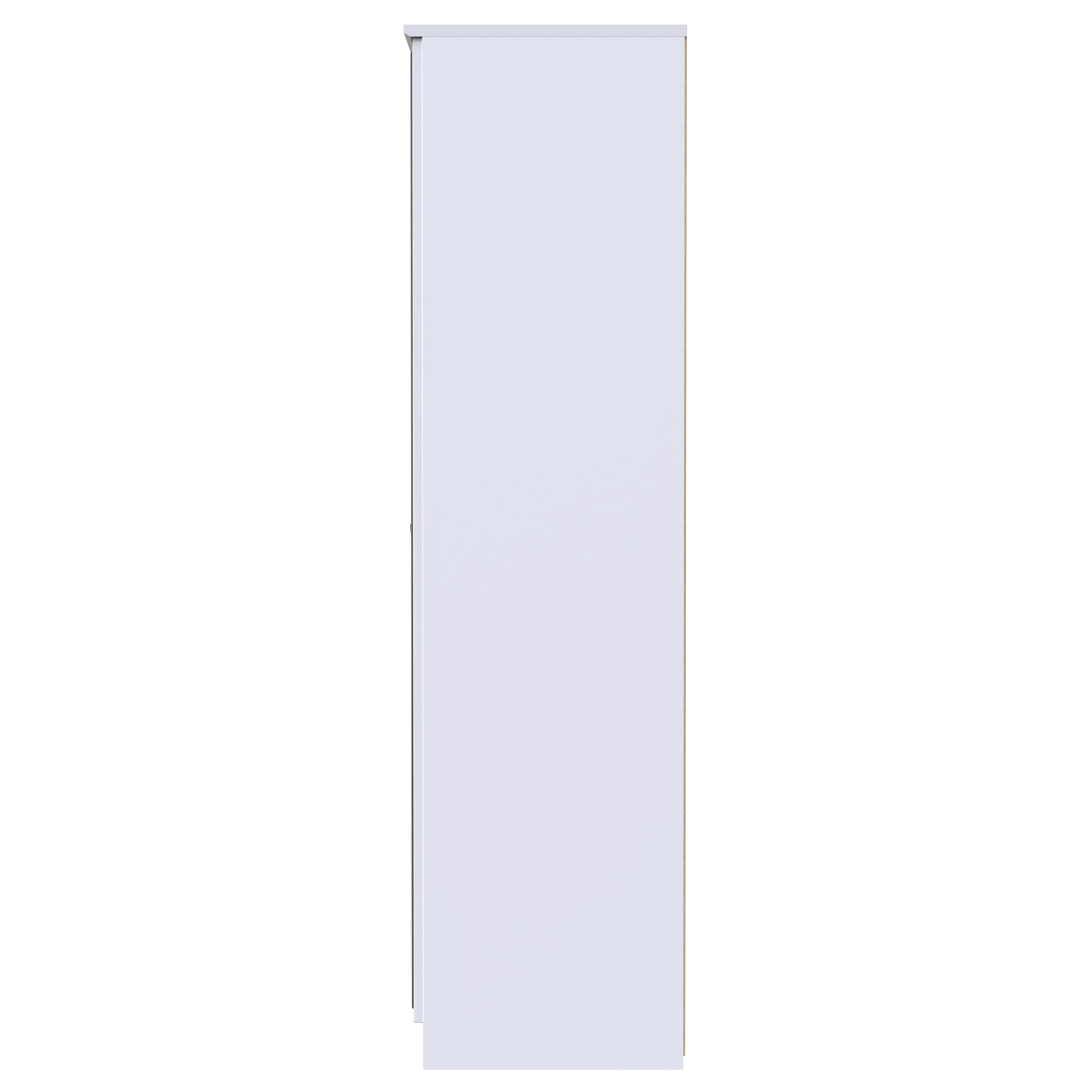 Lisbon White Matt 2 Door Wardrobe With Mirror Right Door Sheffield Discount Furniture