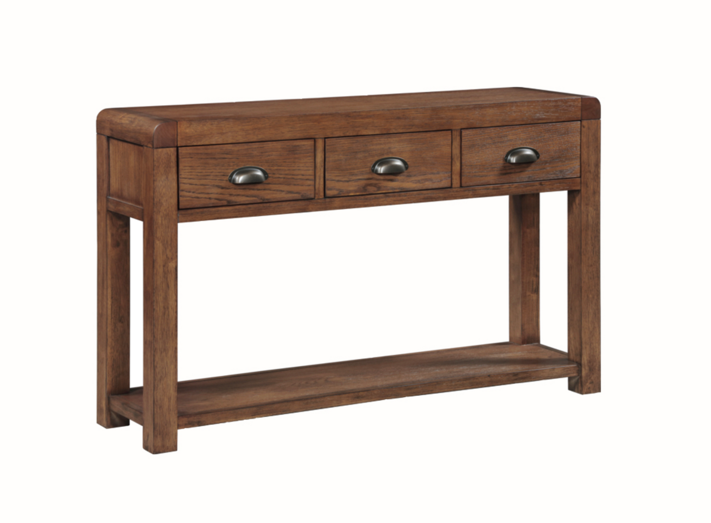 Oakridge Dark Oak 3 Drawer Hall Table Dining Room / Sideboards and Cabinets Sheffield Discount Furniture