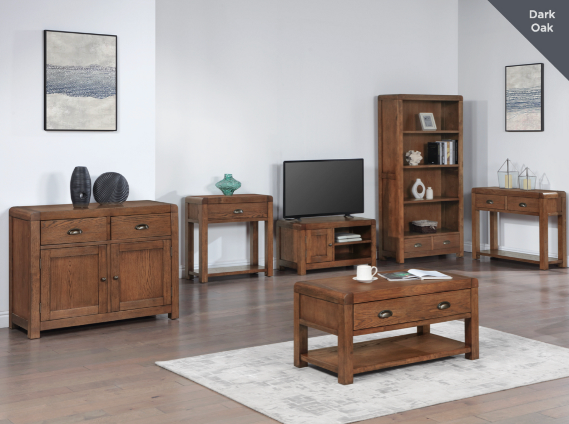Oakridge Dark Oak Coffee Table With 1 Drawer Living Room / Coffee Tables Sheffield Discount Furniture
