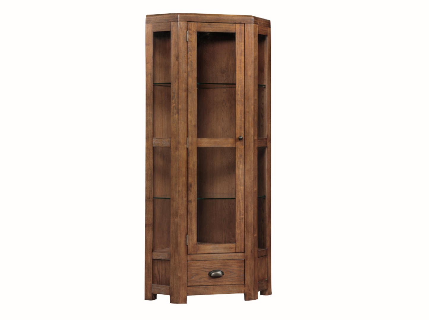Oakridge Dark Oak High Corner Cabinet Dining Room / Sideboards and Cabinets Sheffield Discount Furniture