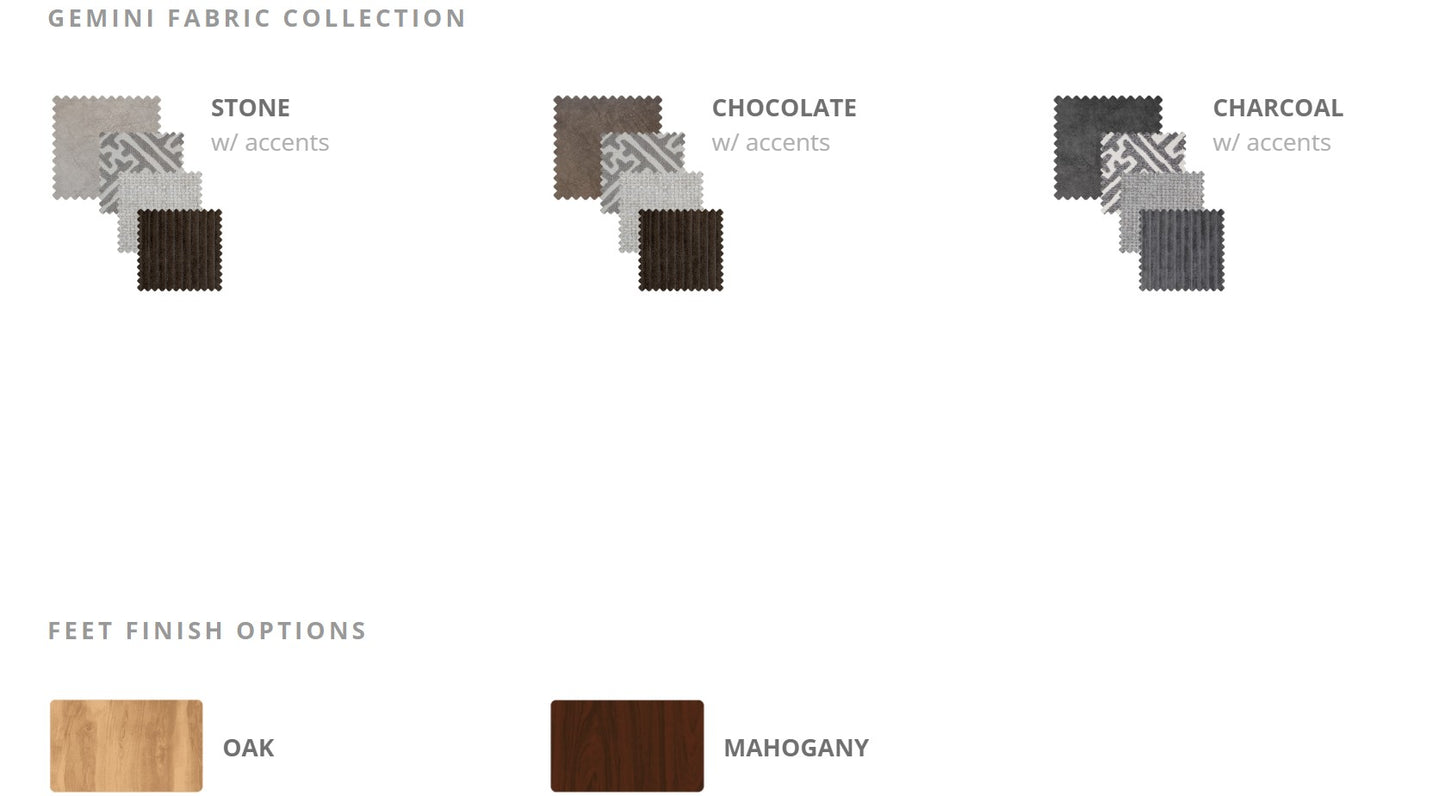 Glam Fabric Sofa (Multiple size/colour options available)
