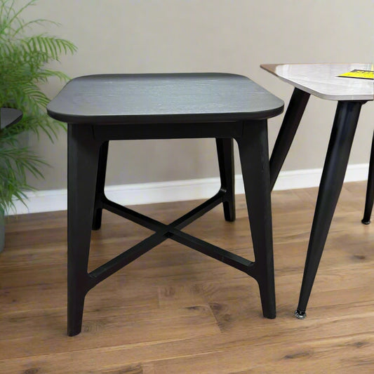 Carrington End Table Black Square Sheffield Discount Furniture
