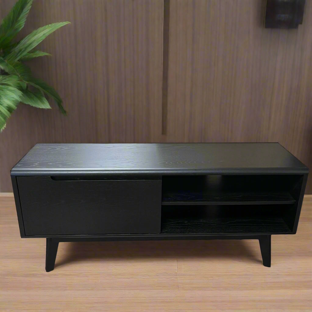 Carrington Small TV Unit Black Sheffield Discount Furniture