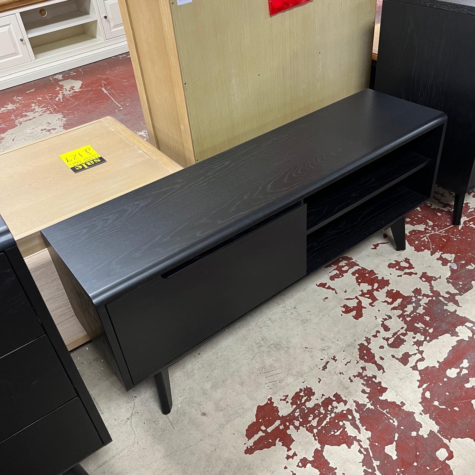 Carrington Small TV Unit Black Sheffield Discount Furniture