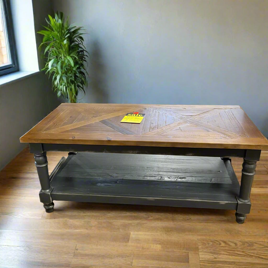 Rustic Coffee Table With Shelf Sheffield Discount Furniture