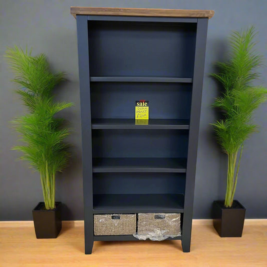 Display Cabinet Bookshelf With 2 Basket Drawers Sheffield Discount Furniture